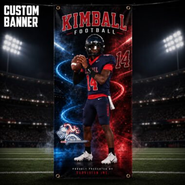 Kimball football custom banner